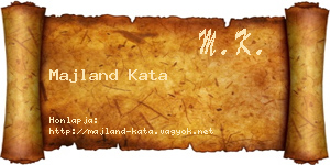 Majland Kata névjegykártya